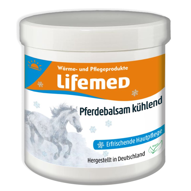 Lifemed cooling horse balm, 100% vegan, refreshing
